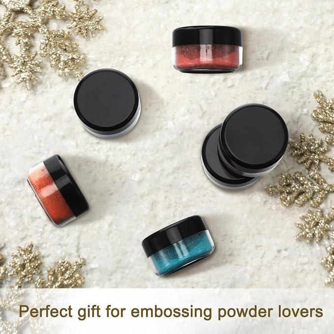 Heigble 6 Pcs 0.5 Ounce Glitter Embossing Powder Set - Image 5
