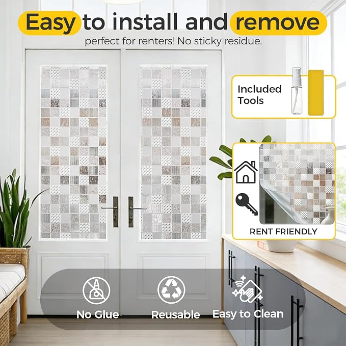 OHTMERU Window Privacy Film Decorative - Image 5
