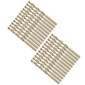 Drill Bit, 3/32" Cutting Diameter (2.381mm), 4241 HSS Black and Gold 118° Cutting Angle Versatile Jobber Bits - (Applications: for Drilling Plastic Wood Soft Thin Metal), 24-Pieces