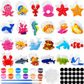 Soulchen 24 Set Ocean Animals Ceramic Painting Kits Sea Animals Ceramic by Soulchen