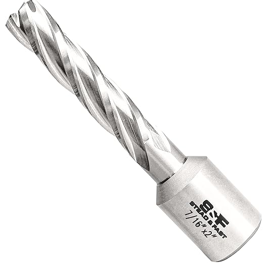S&F STEAD & FAST Annular Cutter 7/16" Diameter x 2" Depth of Cut, Mag Drill Bits with Pilot Pin for Magnetic Drill Press