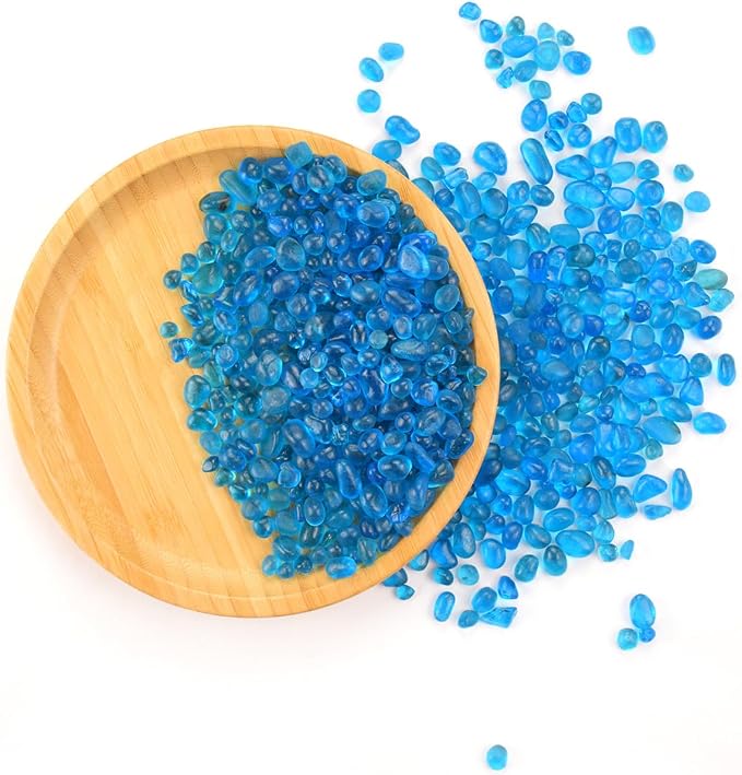 Glass Stones, 1Lb/460g Irregular Sea Glass Pebbles Non-Toxic Artificial Crystal - Image 7