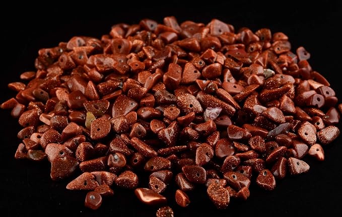 Natural Chip Stone Beads Gold Sandstone 5-8mm About 400 Pieces Irregular - Image 2