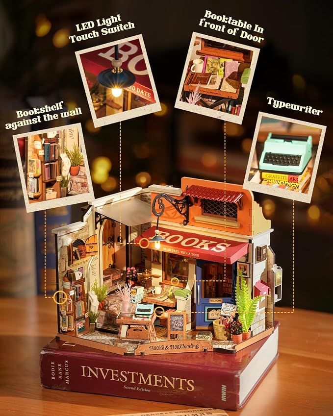 Rowood Miniature House Kit, Mother's Day Mini House Building Kit - Image 4