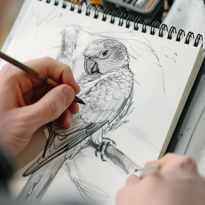 Sketch Book 8.5" x 11", 100 Sheets Hardcover Sketchbook, 68 lb /100 GSM Drawing - Image 4