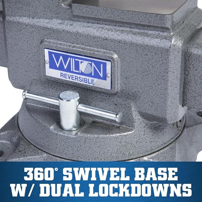 Wilton Reversible Bench Vise, 6-1/2" Jaw Width, 7-1/4" & 12-3/4" Jaw Opening, 4" Throat (Model 4650R)
