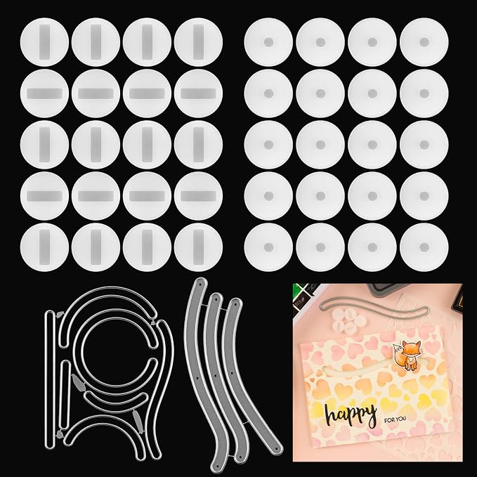 42Pcs/Set Gliders for Slider Cards Rotating Sliding Gliders by BAOFALI