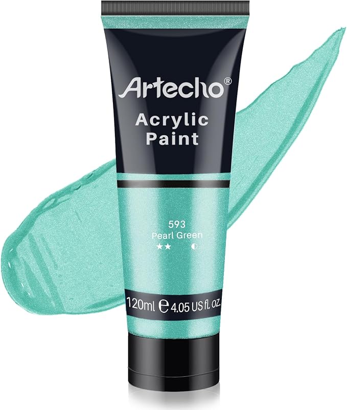 Artecho Pearl Green Acrylic Paint Tubes, Art Craft Paints by Artecho