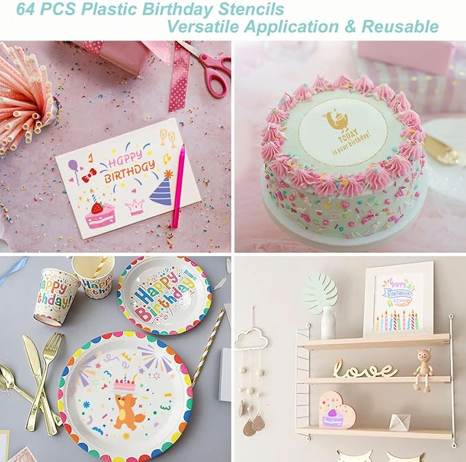 Birthday Stencils for Painting, Gifts & Party Decorations - Image 2