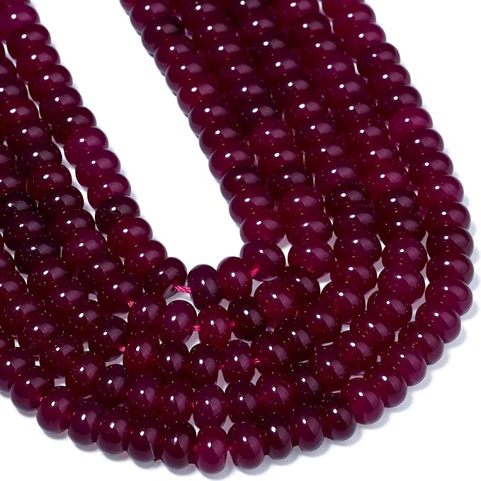 Songxi 5x8mm Natural Rose Chalcedony Stone Rondelle Beads, Gemstone - Image 7