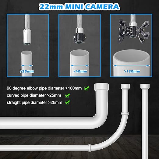 Sanyipace Sewer Camera with Locator 100 FT/30 M, Drain Pipe Inspection Camera with Detector, Waterproof Cámara Probe w/h 512Hz Transmitter, Distance Counter, 9" Color Screen, 16GB TF Card, 5mm Cable