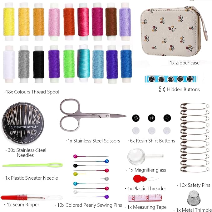 Floral Sewing Kit Printing Sewing Project Kits, Professional Sewing Supplies - Image 2