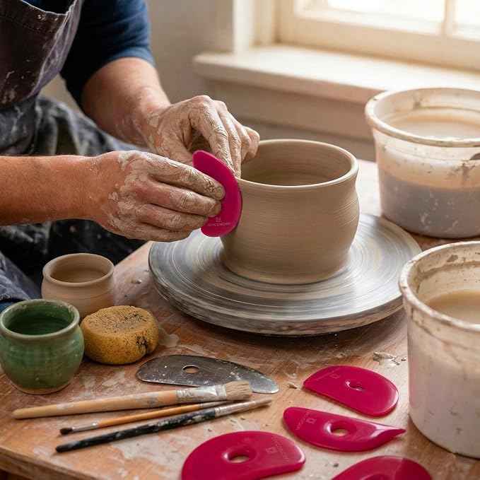Diyoohomy 6pcs Soft Silicone Pottery Ribs - Image 3