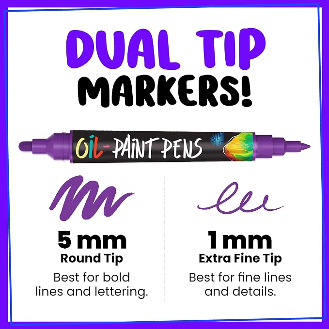 Chalkola 20 Oil Paint Pens - Image 2