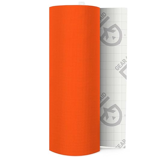 GEAR AID Tenacious Tape 3”x20” Micro-Ripstop Outdoor Fabric and Vinyl Gear Repair Tape, Quickly Fix Holes and Rips in Puffy Jackets, Rain and Snow Gear, Tents, Sleeping Bag and More, Orange, 1 Pack