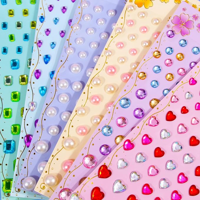 Gem Stickers for Kids Shiny Self Adhesive Stick On Rhinestones Jewel Diamond by Unknown