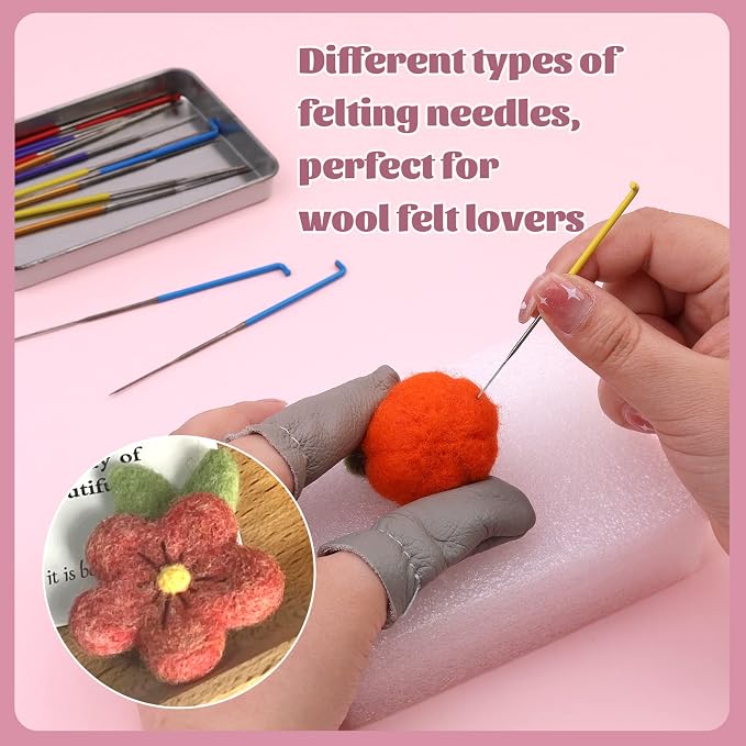 18 Pieces Wool Felting Needles 6 Colors Needle Felting Tools Wool Triangular - Image 4