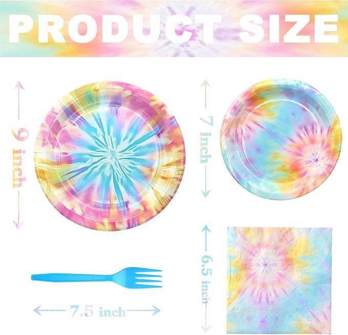 Tie Dye Party Decorations Set - Image 2