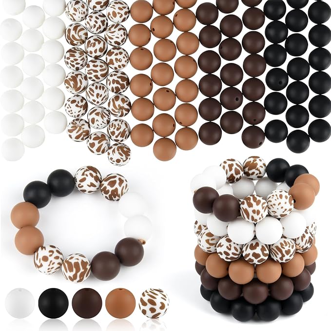 ASTARON 100 Pcs 15mm Silicone Beads by ASTARON