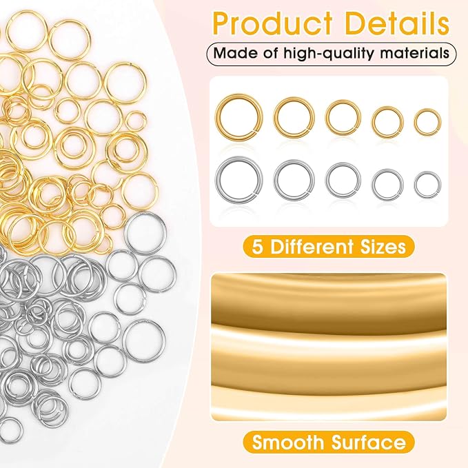 4600Pcs Silver and Gold Jump Rings - Image 5