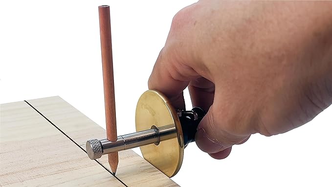 YOSELIN Dovetail Jig Wheel Marking Gauge Tool Set Include1 Bearing Wheel Cutter for Soft Wood 1 Locked Wheel Cutter for Hardwood 1 Woodworking Pencil 1 Separate Dovetail marking gauges