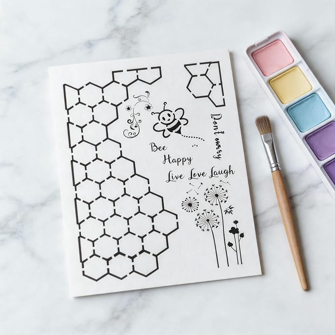 TIAMECH A4 Reusable Honey Bee Hive Stencil - Image 8