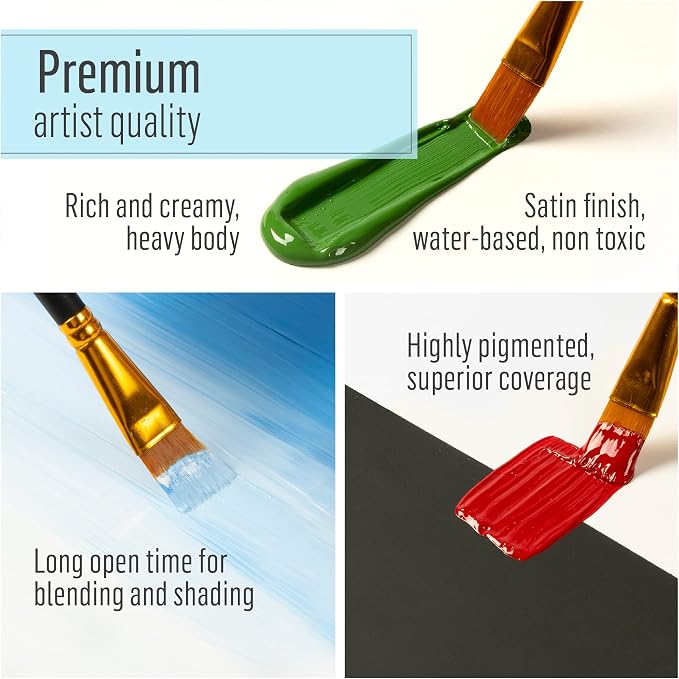 FolkArt Multi-Surface Satin Acrylic Paint in Assorted Colors, 16 oz, Classic - Image 10