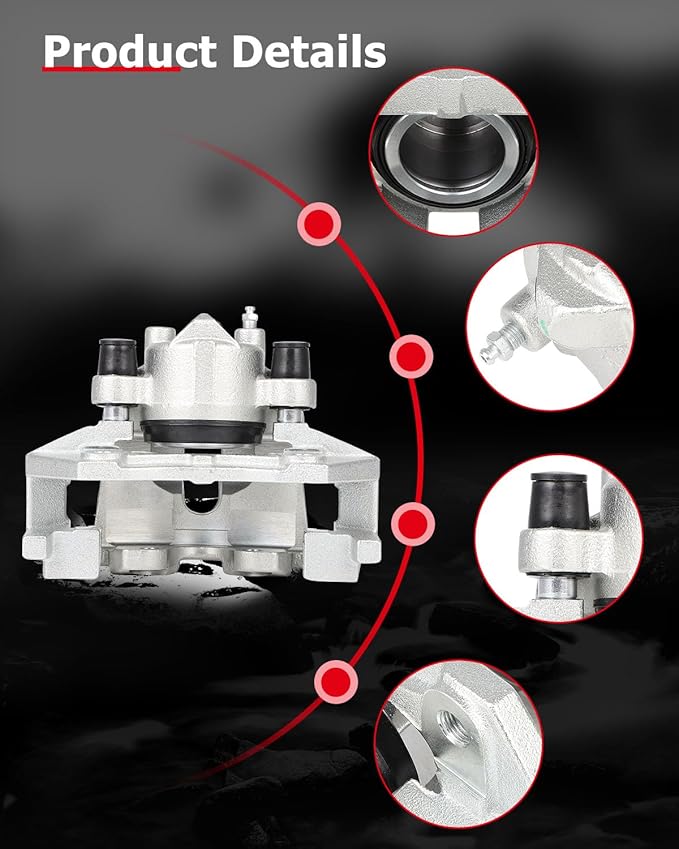 cciyu Front Left & Right Brake Calipers Assembly w/Bracket 19B3116 19B3117 2005 2006 2007 2008 2009 For Ford For Escape,2005 2006 2008 2009 For Mazda For Tribute,2007 2008 2009 For Mercury For Mariner