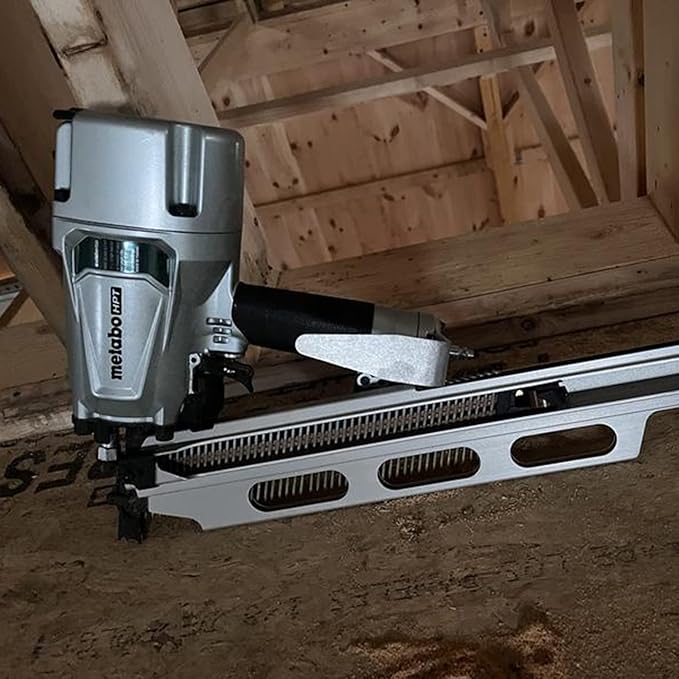 Metabo HPT Framing Nailer | High Grade Aluminum Magazine | Tool-less Depth Adjustment | Pneumatic | Framing Nails 2-Inch to 3-1/4-Inch | Rafter Hook | NR83A5(Y)