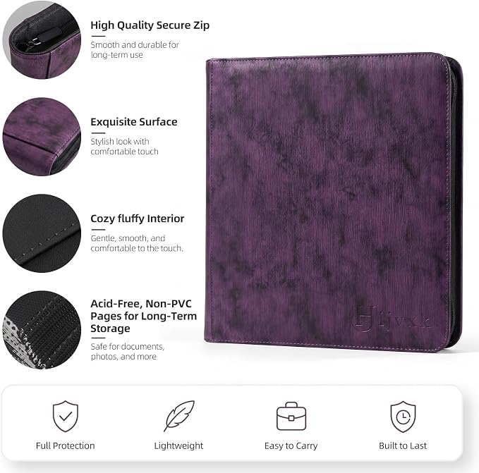 Card Binder 12 Pocket, Premium 720 Double Sided Pocket Collection Binder - Image 5