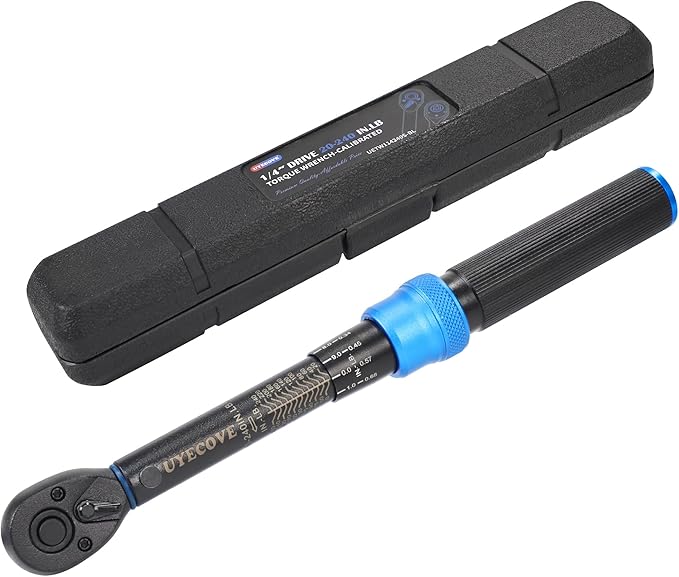 1/4-Inch Drive Click Torque Wrench, Dual-Direction Click Professional Torque Wrench 20-240IN.LB/27.12-325.44N.M, Dual Range Scales Graduated in IN.LB and N.M, Blue