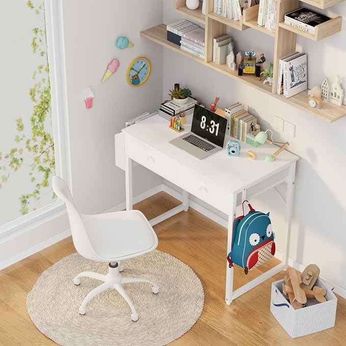 Lufeiya Small White Kids Desk - Image 2