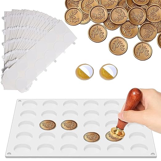 Silicone Mat for Wax Seal Stamp, Wax Seal Kit, 30-Cavity Wax Sealing Mat by hautllaif