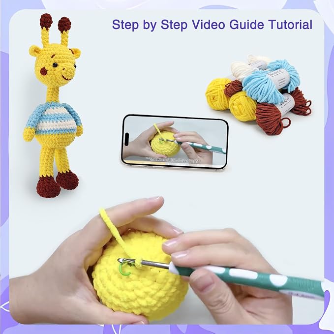Noocro Amigurumi Crochet Kit for Beginners, Intermediate and Advanced Crocheters - Image 5