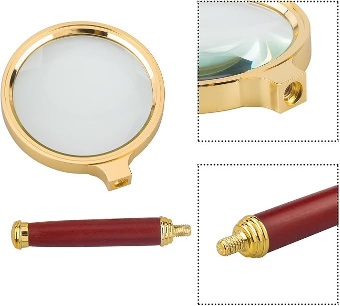 BASUNE 10X Handheld Magnifier, Reading Magnifier Loupe Glasses 10X - Image 8
