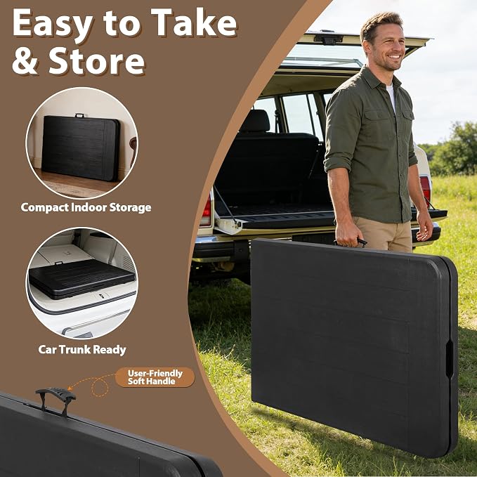 SUPER DEAL 8FT Folding Picnic Table - Image 5