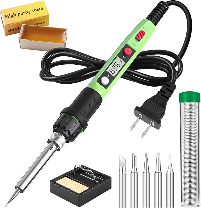 Soldering Iron Kit, 80W 110V LCD Digital Solder Iron Pen by Q-MINGSoldering
