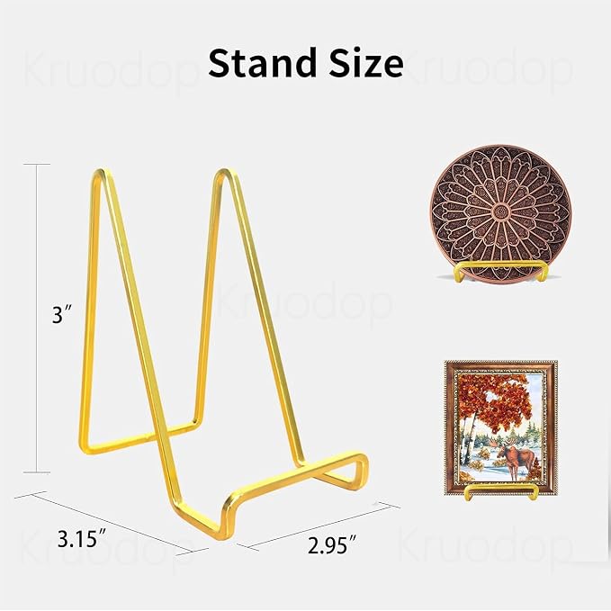 3 Pack 4 inch Metal Plate Stands - Image 2