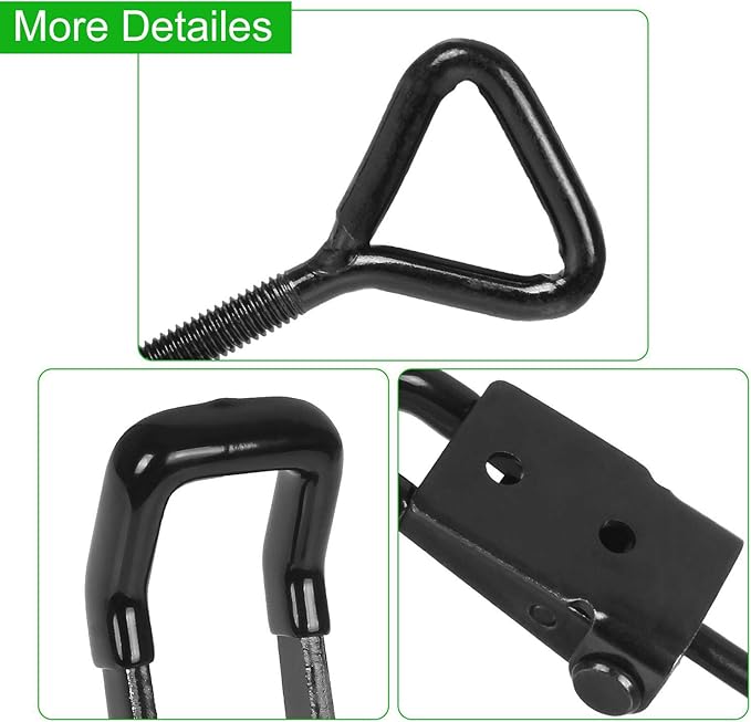 8PCS Adjustable Toggle Clamp 360 lbs Holding Capacity Toggle Latch Hasp Clamp GH-4001 Lockable Quick Release Pull Latch Black Metal Draw Latch for Door, Box Case Trunk, Smoker Door, Jig