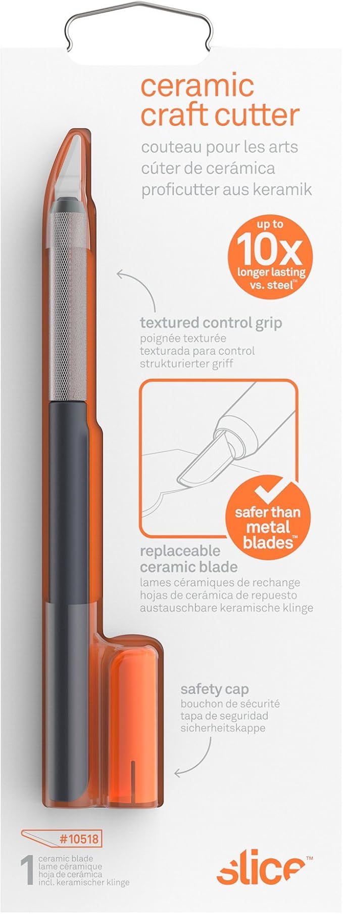 Slice 10548-CS Craft Knife, Finger-Friendly Edge, Safer Choice, Never Rusts - Image 2