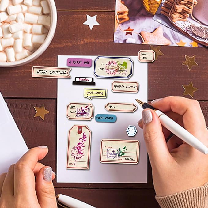 GLOBLELAND Label Clear Stamps Bookmark Silicone Clear Stamp Notes Transparent - Image 4