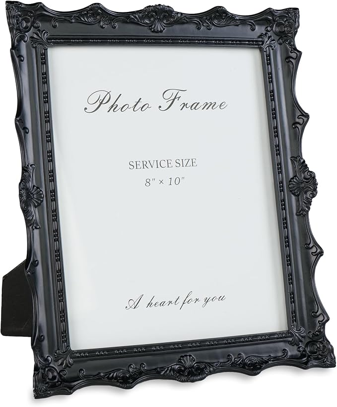 Cuspin Vintage 8x10 Black Picture Frame, Handcrafted Resin Gothic Frame by Cuspin
