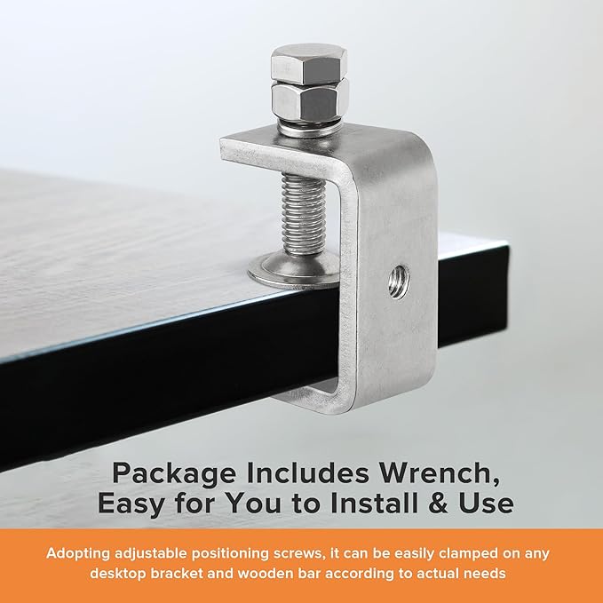 304 Heavy Duty Stainless Steel C Clamps 1 1/2 Inch Tiger Clamp Woodworking Clamp,Features Stable Wide Jaws and Protective Pads (4 Pcs)
