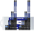 Phillips Impact Driver Bits, #2&1 Phillips Head Magnetic Screwdriver Bits Set, 1”-6“ S2 Steel Impact Bits, 1/4" Hex Shank Screwdriver Drill Bit, CNC Machined ph2 Impact Drill Bits, 16 Pack