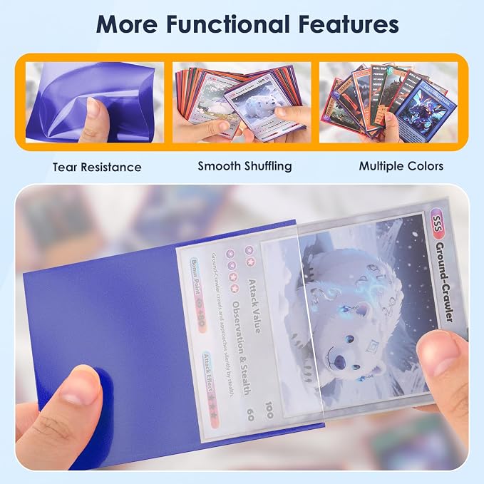 Kitoyz 600Pcs Card Sleeves for Trading Cards, Matte Card Penny Sleeves Deck - Image 4