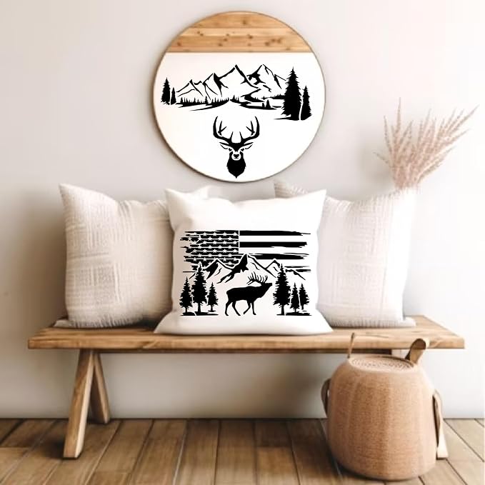 Mountain Stencils for Painting on Wood Burning Stencils and Patterns Reusable - Image 4