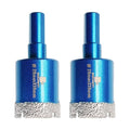Dry Diamond Core Drill Bit Set,BRSCHNITT 2pcs/Pack 1 1/8 Inch (28mm) Diamond Hole Saw Core Drill Bit with Triangle Shank for Porcelain Tile Ceramic Stone Granite Marble