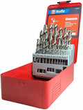 HIGHFIRE 25PCS HSS Metric Drill Bits Set (1mm-13mm/25pcs), Straight Shank Jobber Drill Bits, Metal HSS Twist Drill Bits for Stainless Steel Hard Metal and Cast Iron