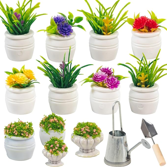 Miniature Dollhouse Accessories, Mini Plants by SAMCAMI