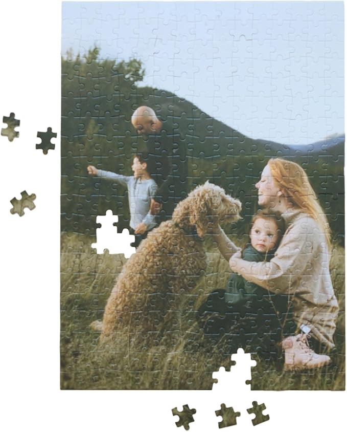 Photo Puzzles for Gift, Pets, Festivals, Weddings, Family Gatherings, Adult Customized Puzzles Jigsaw (Vertical or Horizontal) (None) (300.PC with Frame (Vertical/Horizontal))
